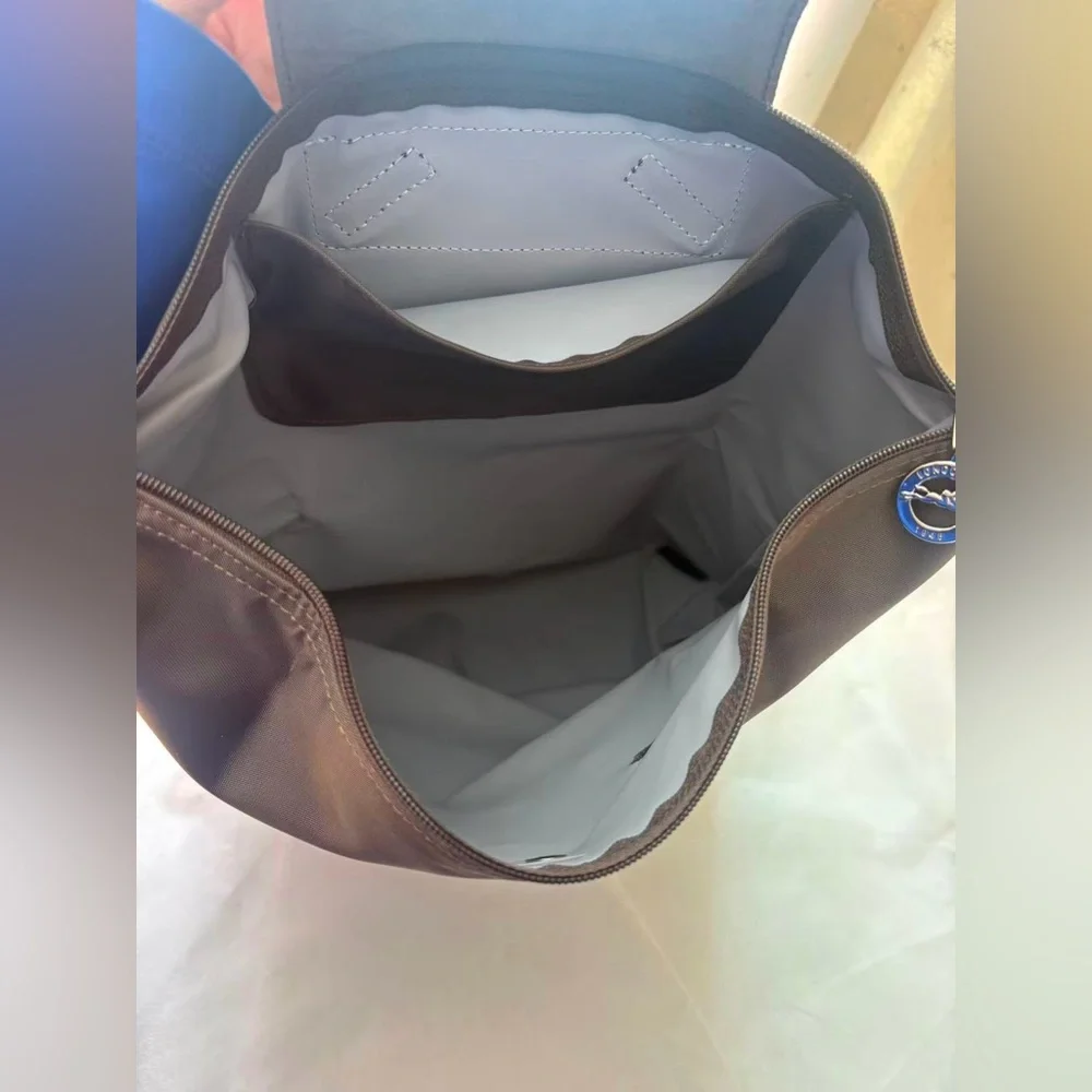 Longchamp Medium Backpack Recycled Canvas Terre  display picture 2